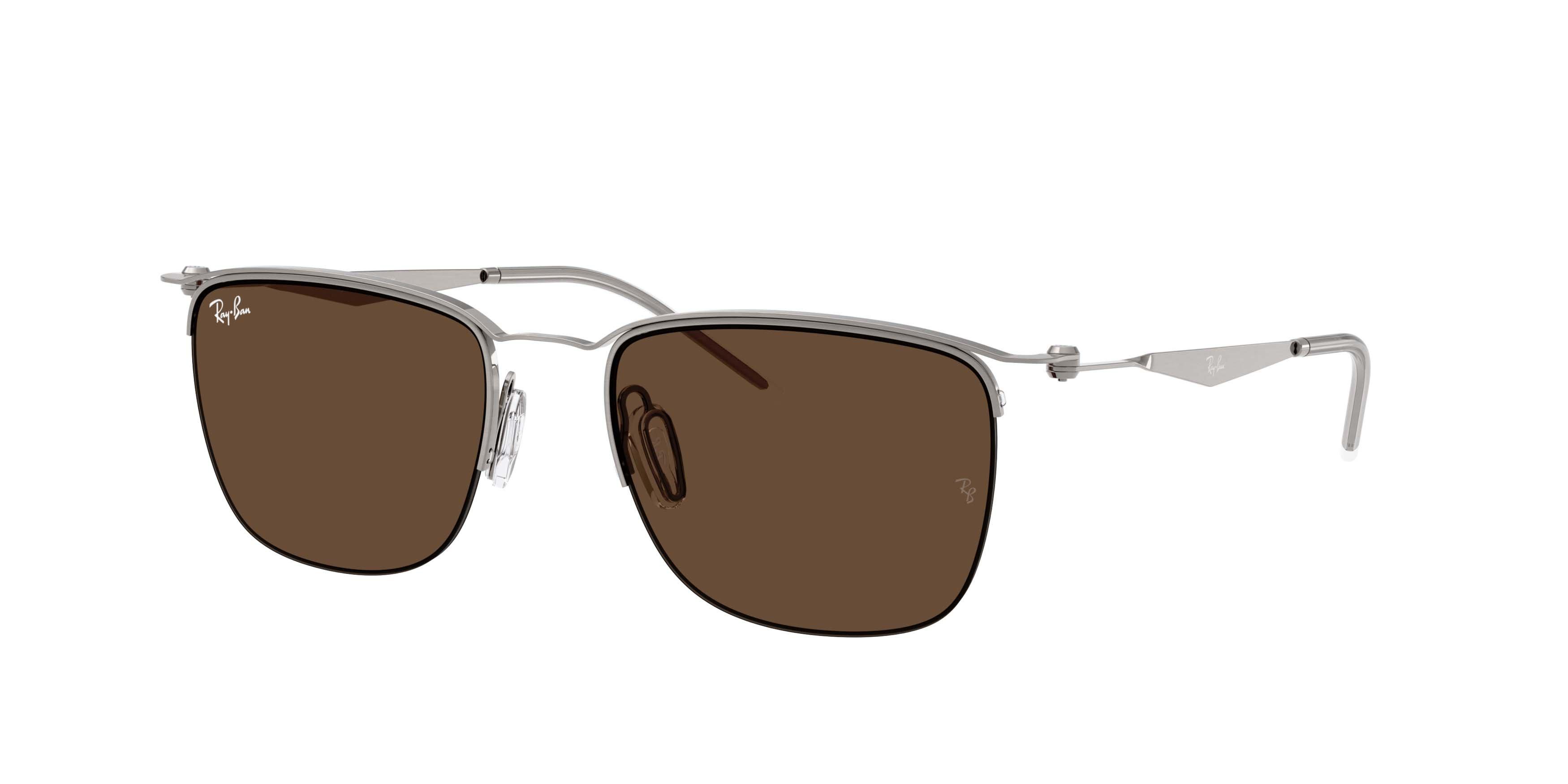 Ray-Ban RB8550 Dark Brown Sunglasses - Gunmetal - GREY/BROWN
